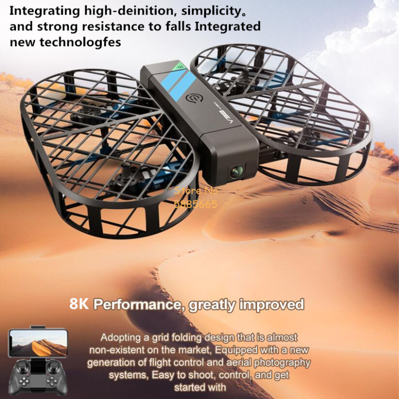 Kamera HD 8K 360 °   Perlindun - Drone Controller Screen ulasan dan harga